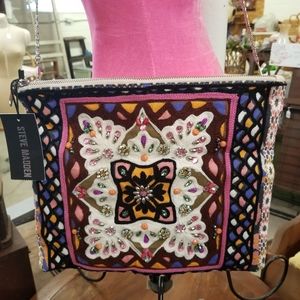Steve Madden Beaded Embroidered Shoulder Bag